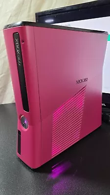 Custom Magenta Xbox 360 Slim With Pink/uv LEDS RGH 3 320gb HDD • $195