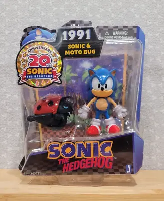 Jazwares Sonic The Hedgehog & Moto Bug 20th Anniversary 1991 Figure Set Pack • $39.99