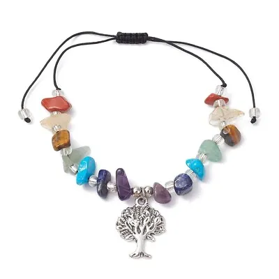 Crystal Chakra Healing Gemstone Bracelet Handmade Natural Stones Bead Reiki Gift • £3.29