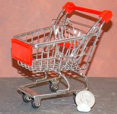 Dollhouse Miniature Metal Shopping Grocery Cart 1:10 Scale D102 Dollys Gallery • $29.99