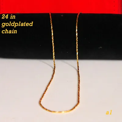 Real Looking 22 Ct Gold Plated Chain - Necklace Party Wear Kapa Indian Jewelry • £14.99