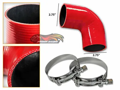 RED Silicone Elbow Coupler Hose 4 Ply 2.75  70 Mm Turbo Air Intake Intercooler • $15.29