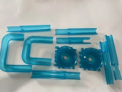 Lot Techno Gears Marble Mania Genius Replacement Parts Blue Chutes And Funnels • $17.09