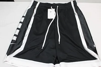 Nike Mens Black DRI-FIT Elite Basketball Shorts DH7142-011 White Stripe New • $24.99