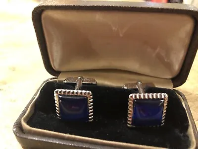 Pair Of Mid Century Modern Cuff Links In Case • $16.59