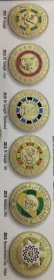 $36.98 • Buy 🏦 2019 Australian $2 Two Dollar Coin  Set Of 6 X $2 Coloured Coins CIRCULATED