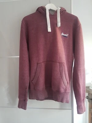 Youth/men's Burgundy Heavy-weight Superdry Hoody In Size M  • £5