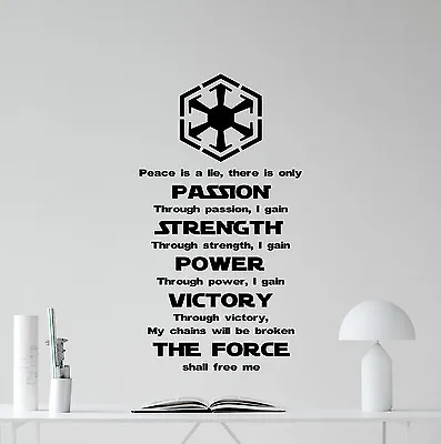 Star Wars Wall Decal Sith Code Vinyl Sticker Movie Poster Quote Decor Art 356xxx • $29.97