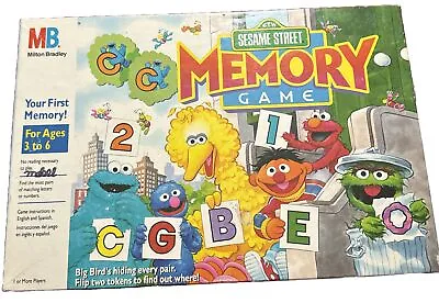 Vintage MB Milton Bradley Sesame Street Memory Game - Missing 1 Number Card • $8.99