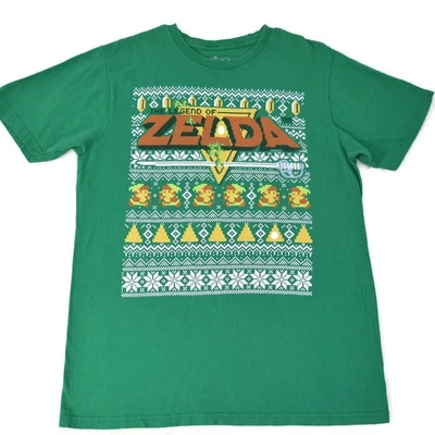 $8.99 • Buy Legend Of Zelda Fair Isle Nintendo Ugly Sweater Christmas Nerd Shirt Green L