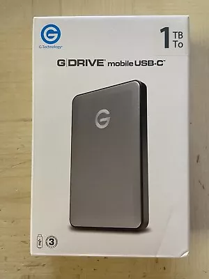 G Technology G-Drive Mobile USB 3.0 1TB Silver V3 External Hard NEW • $115