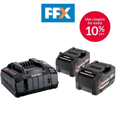 £147.39 • Buy Metabo 685051380 Basic Set 2 X 5.2 Ah Batteries And ASC Charger Air Cooled