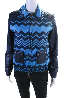 Missoni For Target Womens Chevron Print Jacket Navy Blue Size Extra Small • $41.49