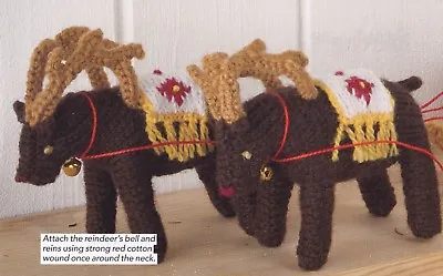 £1.99 • Buy Christmas~sleigh~reindeer's~santa~elf And Toys ~ Dk Yarn  Knitting Pattern