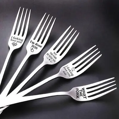 I Forking Love You Engraved Fork Set Best Gift For Husband Fast Mrs.US • $2.67