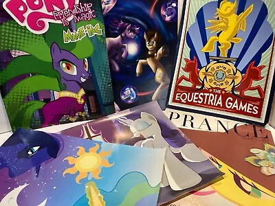 MY LITTLE PONY ~   HASBRO PROMO POSTER Celestia Luna Daring Doctor Hooves USED • $19.99