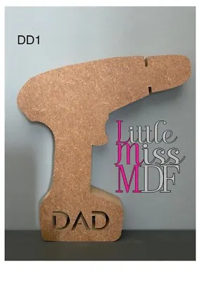 £5.50 • Buy FATHERS DAY DAD DRILL PLAQUE FREESTANDING 18mm MDF BLANK TO DECORATE
