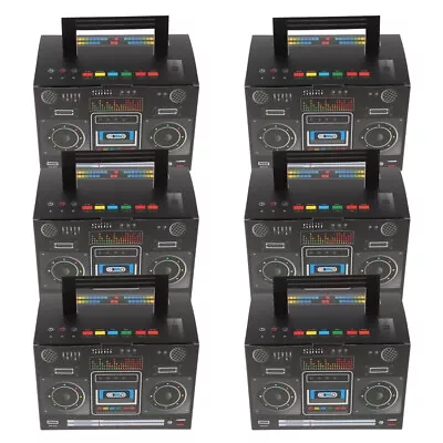 80s Party Favors Boxes - 6pcs Retro Radio Boom Box Treats-IQ • £9.48