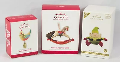 Hallmark Keepsake Ornament - Silly Sound Elf 2011 - Pony & 3 French Hens 2013 • $9.99