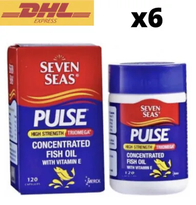 $159.90 • Buy SEVEN SEAS PULSE High Strength Triomega Fish Oil + Vitamin E - 120's X 6 Bottles