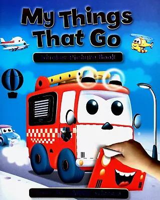 Things That Go Kids Activity Book With 30 Large Stickers Racing Scenes Free Post • £3.85