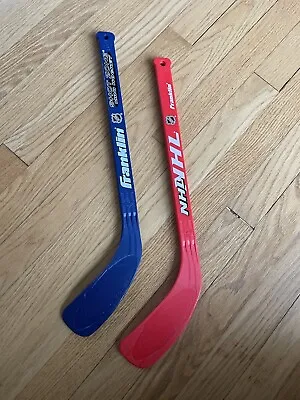 2 Shot Zone Mini Hockey Sticks Franklin Blue & Red Sticks Floor Plastic NHL • $10