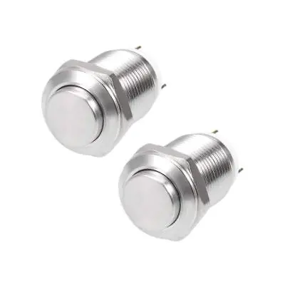 2 Pieces 12mm Momentary Push Button Switch High Head 3A 250V • $7.99