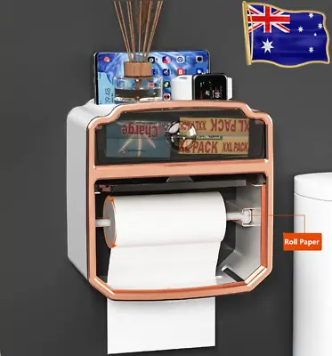 $18 • Buy Toilet Roll Paper Holder Waterproof Roll Paper Dispenser Rack Tissue Box Holder