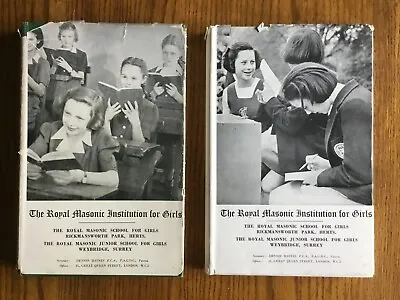 The Royal Masonic Institution For Girls - 2 Year Books 1952 & 1954 • £5