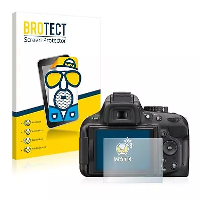 Nikon D5200 2 X BROTECT® Matte Screen Protector Anti-glare Hard-coated • $28.49