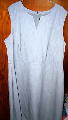 Vintage Style Long Tall Sally Size 18 Gray Dress Sleeveless Sheath LINED Grey • $15