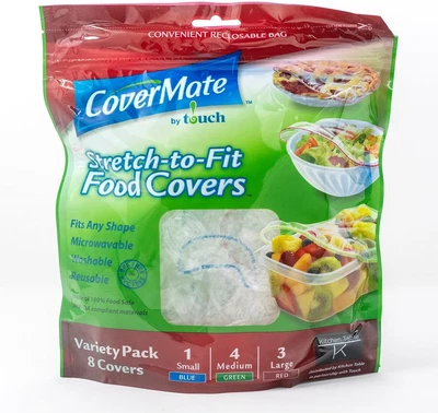 £4.08 • Buy CoverMate Assorted Elasticated Stretch To FIT Reusable Food Covers, Pack Of 8 S,