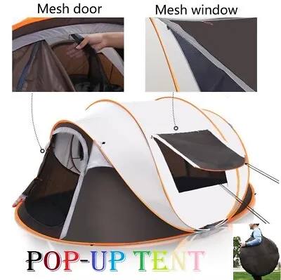 $93.30 • Buy Instant Up Camping Tent 4-6 Person Pop Up Tents Family Hiking Dome Waterproof
