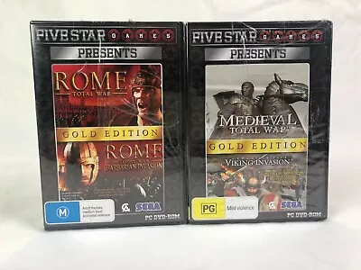 Rome & Medieval Total War With Expansions - Gold Edition - PC - DVD-ROM • $34.85