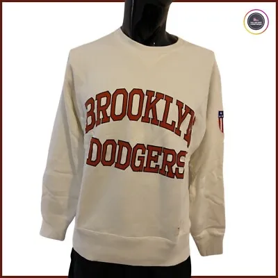 Brooklyn Dodgers MLB Majestic Athletic Men’s White Jumper  Sweatshirt  Size XL • £100