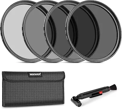 Neewer 52mm Neutral Density ND2 ND4 ND8 ND16 Filter Accessory Kit For Nikon DSLR • $33.89