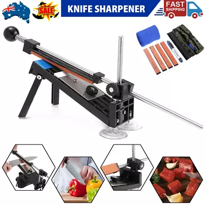 Professional Chef Knife Sharpener Kitchen Sharpening System Fix Angle 4 Stones • $24.19