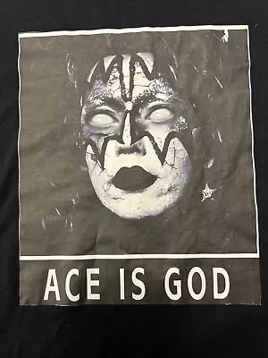 NWOT KISS’s Ace Frehley Guitarist ‘Ace Is God’ Shirt Medium Black Army Makeup • £38.54