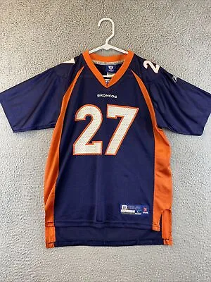 Denver Broncos #27 Moreno Jersey L 14-16 Youth NFL On Field Reebok Blue /69-49 • $32.95