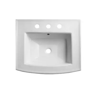 KOHLER Pedestal Sink 24  Vitreous China Basin Only In White W/ Overflow Drain • $152.98