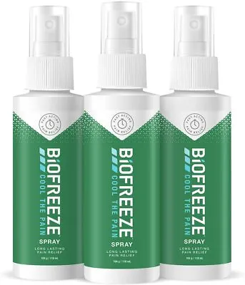 £28.99 • Buy Biofreeze Pain Relieving Spray 118ml - Fast Acting For Muscle Joint & Back X 3