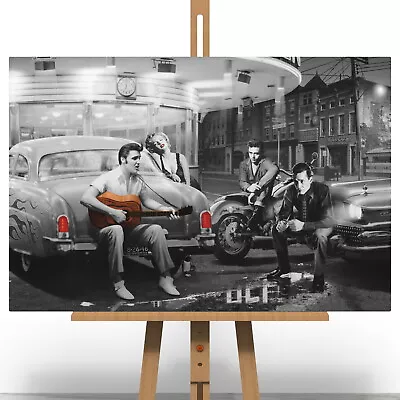 Marilyn Monroe Elvis James Dean Canvas Print Picture Retro Wall Art Guitar Diner • £27.99