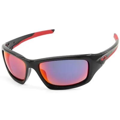 Oakley Valve OO9236-02 Polished Black/Red Iridium Men's Sports Sunglasses • $169.95