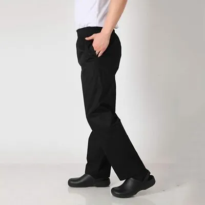 MJL Professional Workwear Chefs Trousers Elasticated Waist Chef Trouser For Men  • £7.99
