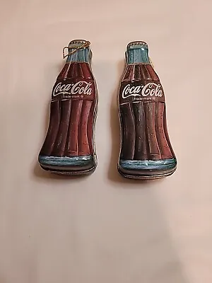 Coca Cola Collectible Coke Bottle Tin  6 IN Christmas Ornament Trade Mark 1997. • $11.99