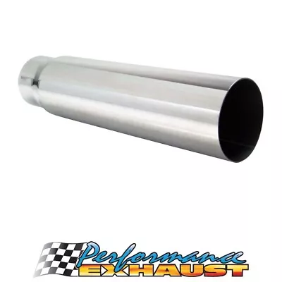 Straight Cut STAINLESS Exhaust Tip - 2.5  Inlet - 3  Outlet (12  Long)  • $26