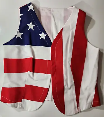Ladies Patriotic Vest Stars Stripes Handmade 12 M Uncle Sam Americana Lined New • $26.95
