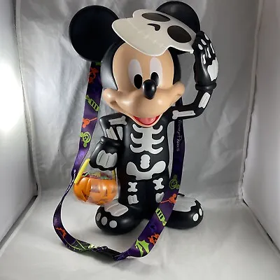 2023 Disney Mickey Mouse Skeleton Popcorn Bucket Disneyland Halloween New • $65