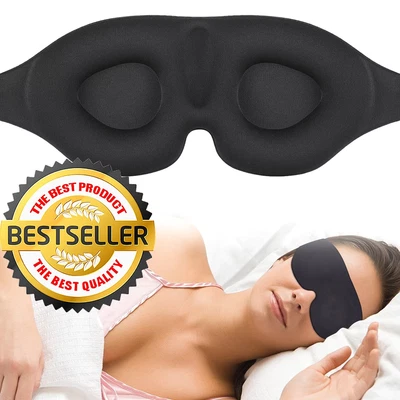 $12.99 • Buy 3D Sleep Mask For Men & Women Eye Mask For Sleeping Blindfold Travel Accessories