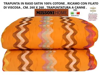 Quilt Duvet Missoni House Collection Embroidered Cms. 260 X 260 • $955.56